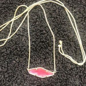 Kendra Scott burgundy glass necklace